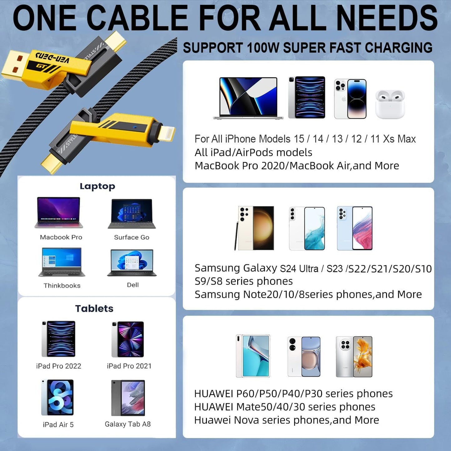 4 in 1 car cable