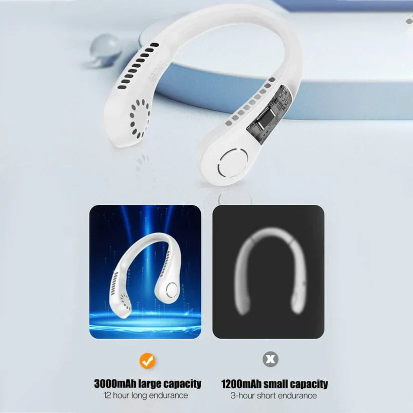 Keep yourself cool on the go - Neck Hanging Fan - Buy 1 Get 1 Free