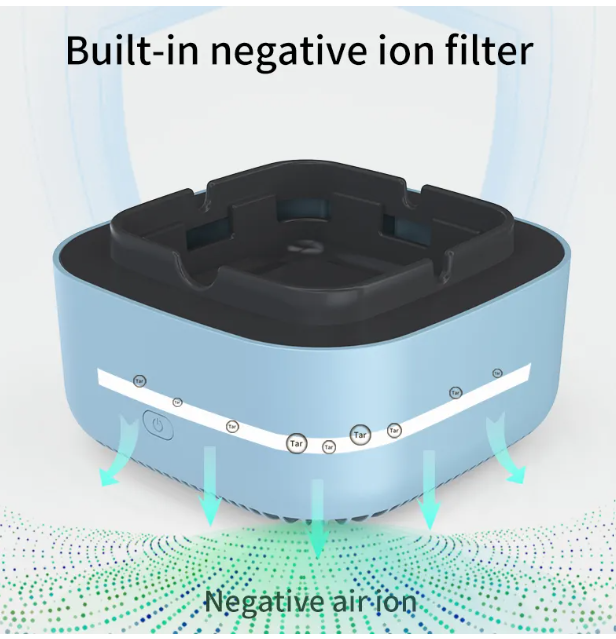 Smoke Removal Air Purification Ashtray Anion Purification Practical Automatic Purifier Ashtray Portable Gadgets For Car Ashtray