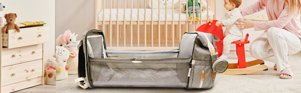 Portable Folding Crib Diaper Bag Multi-Function