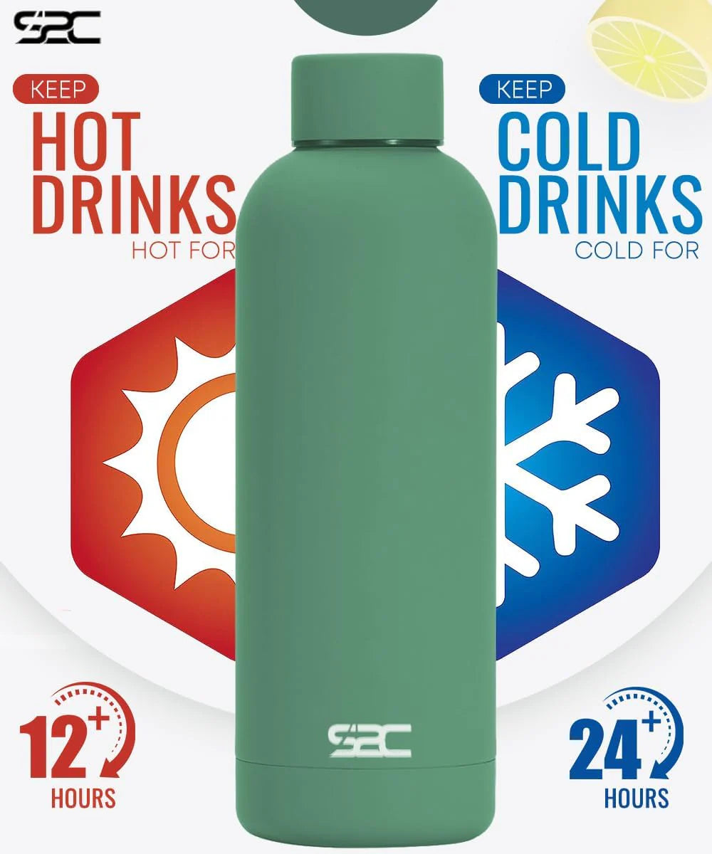 Water Bottle Stainless Steel 750ml - Double Wall insulated Water Bottles for Hot Water Gym Bottle Stainless Steel Water Bottle for Kids School Flask Bottle Hot water bottle