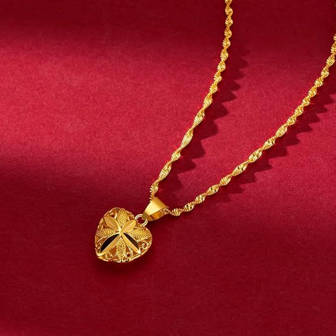 Gold Heart Necklace for Women - Buy 1 Get 1 Free