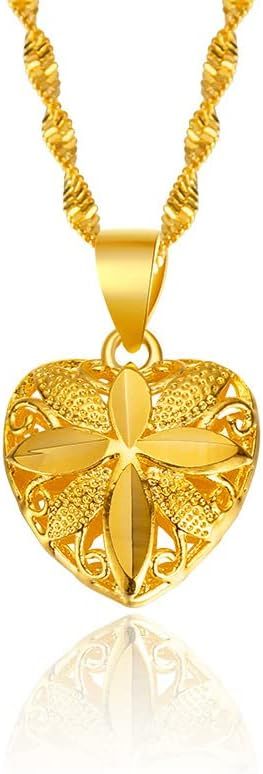 Gold Heart Necklace for Women - Buy 1 Get 1 Free