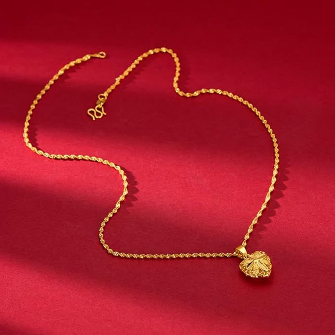 Gold Heart Necklace for Women - Buy 1 Get 1 Free