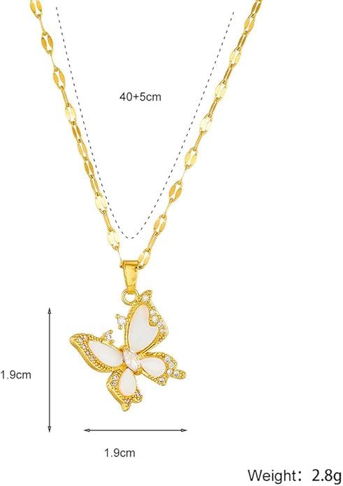 Gold plated Butterfly Necklace for Women