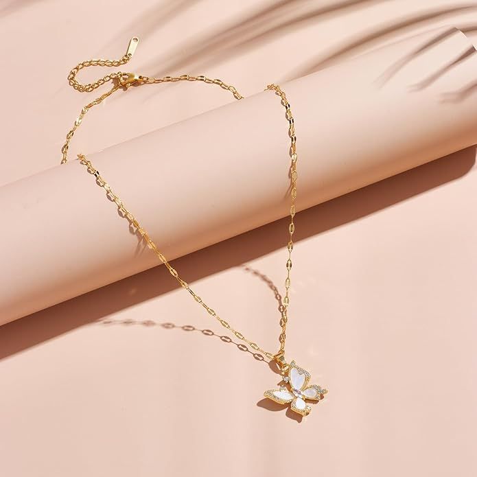Gold plated Butterfly Necklace for Women