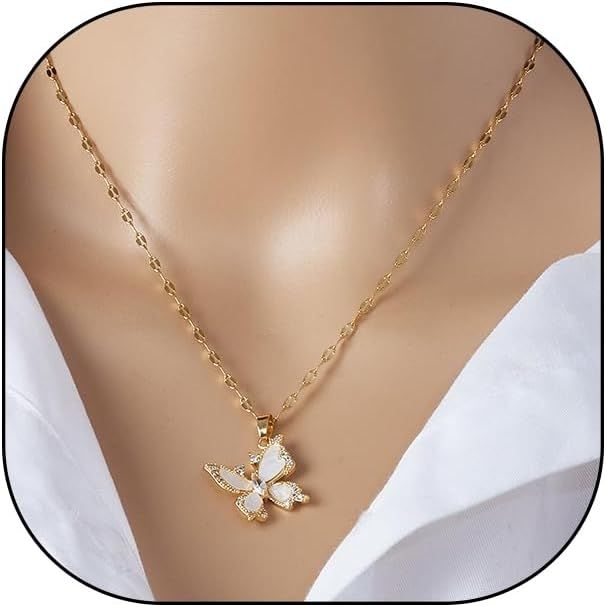 Gold plated Butterfly Necklace for Women