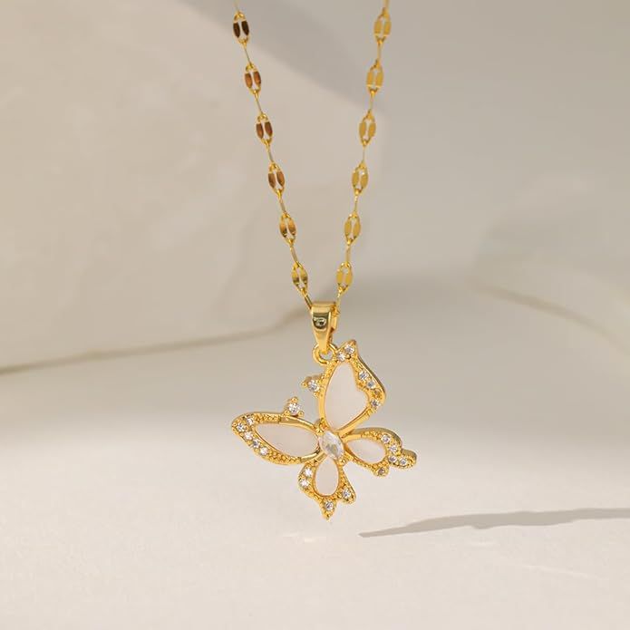 Gold plated Butterfly Necklace for Women