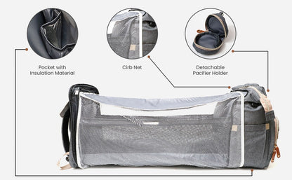 Portable Folding Crib Diaper Bag Multi-Function