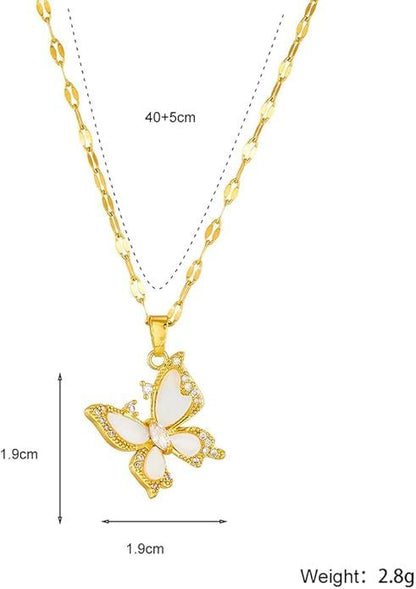Gold plated Butterfly Necklace for Women