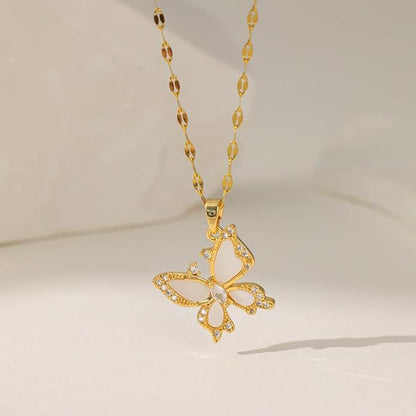 Gold plated Butterfly Necklace for Women
